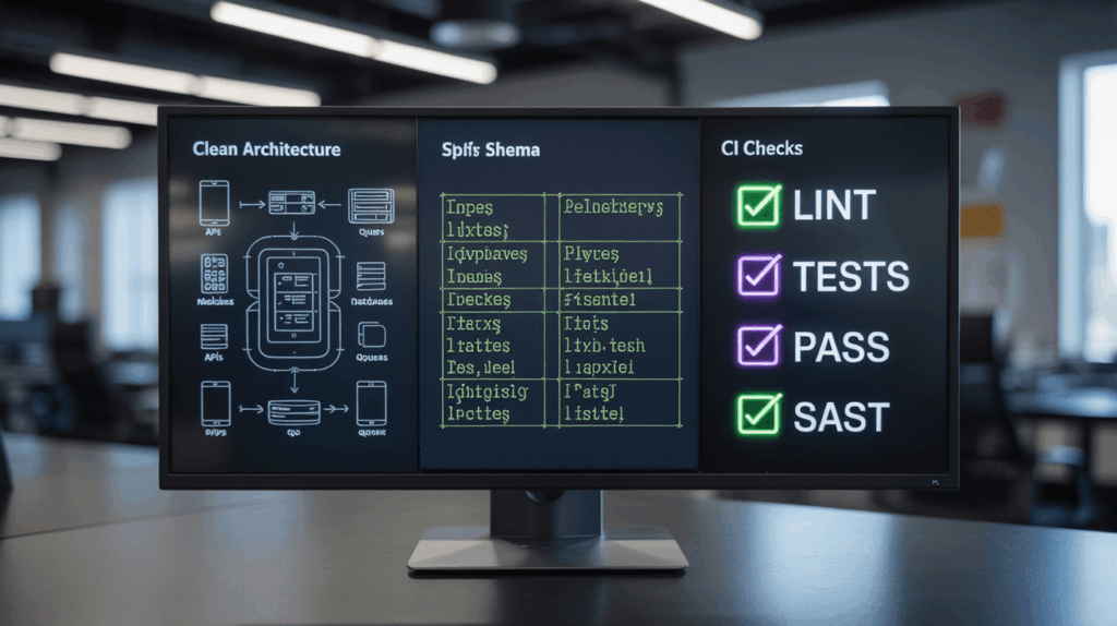 Vibe coding architecture and database design with CI checks