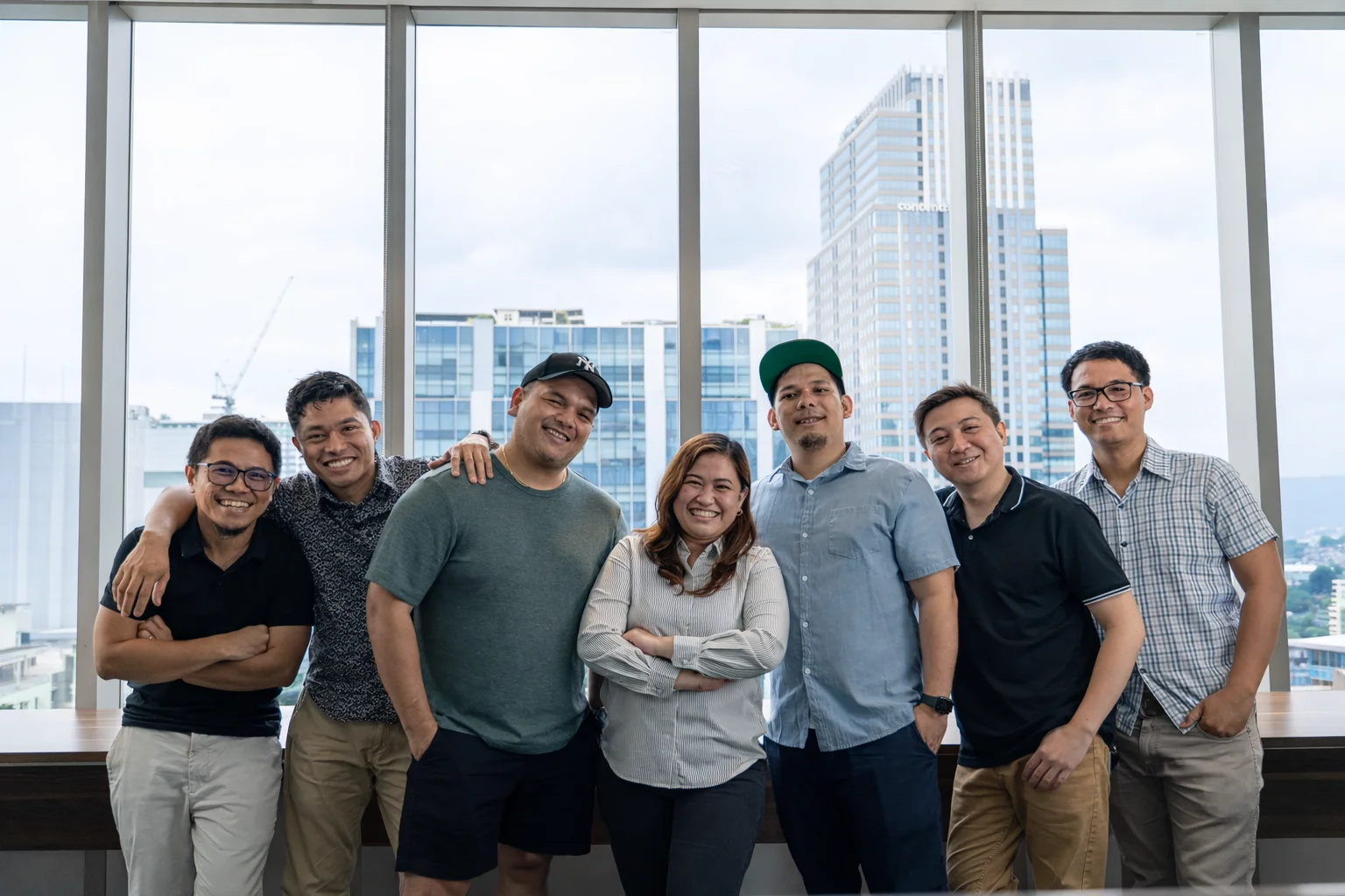 Lanex offshore team with skyline view