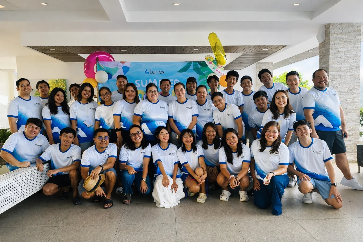 Lanex team at their summer outing in Cebu